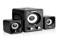 Parlantes Xtech XTS375 - Negro y blanco - Entrada auxiliar, reproducción de audio vía USB y SD